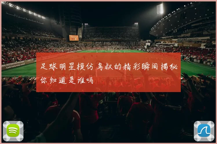 足球明星模仿鸟叔的精彩瞬间揭秘你知道是谁吗